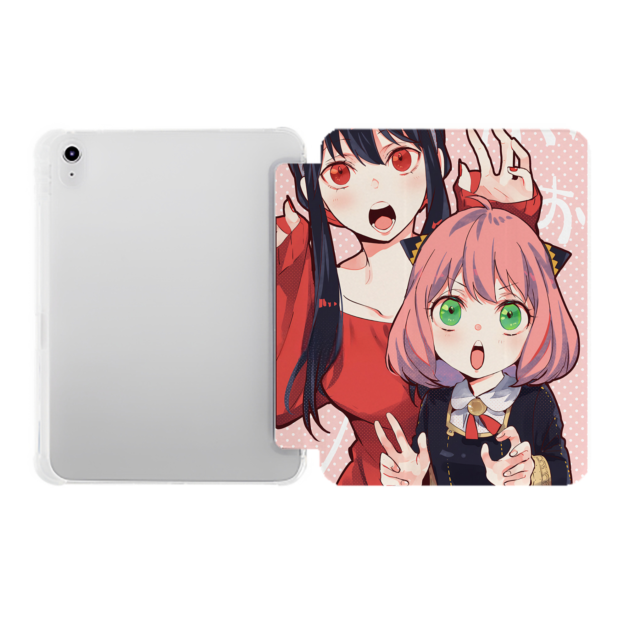 （画像用） SPY×FAMILY间谍家家酒 IPad ケース ペン収納付き 三つ折りスタンド PUレザー×シリコン 対応機種9.5/10.5/10.9インチ